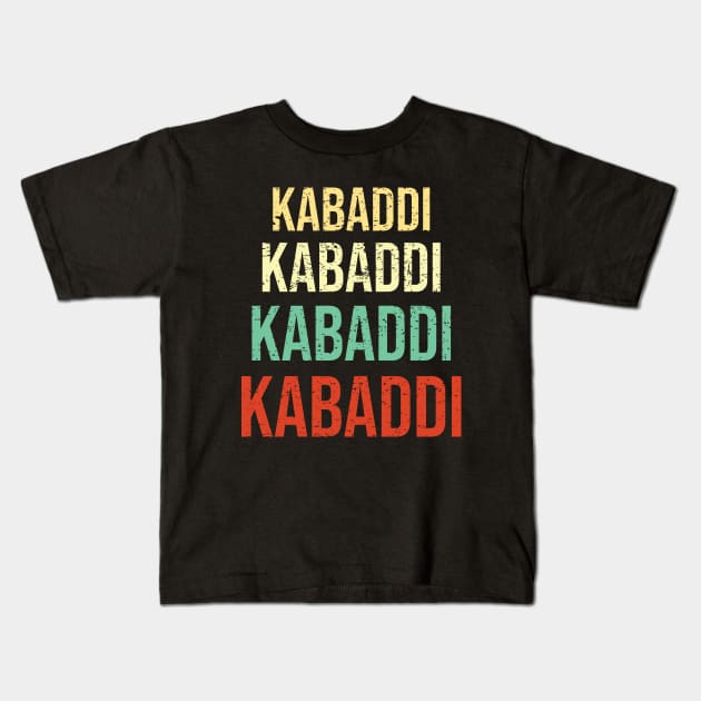 Kabaddi or Kabadi Indian Sports Kids T-Shirt by alltheprints